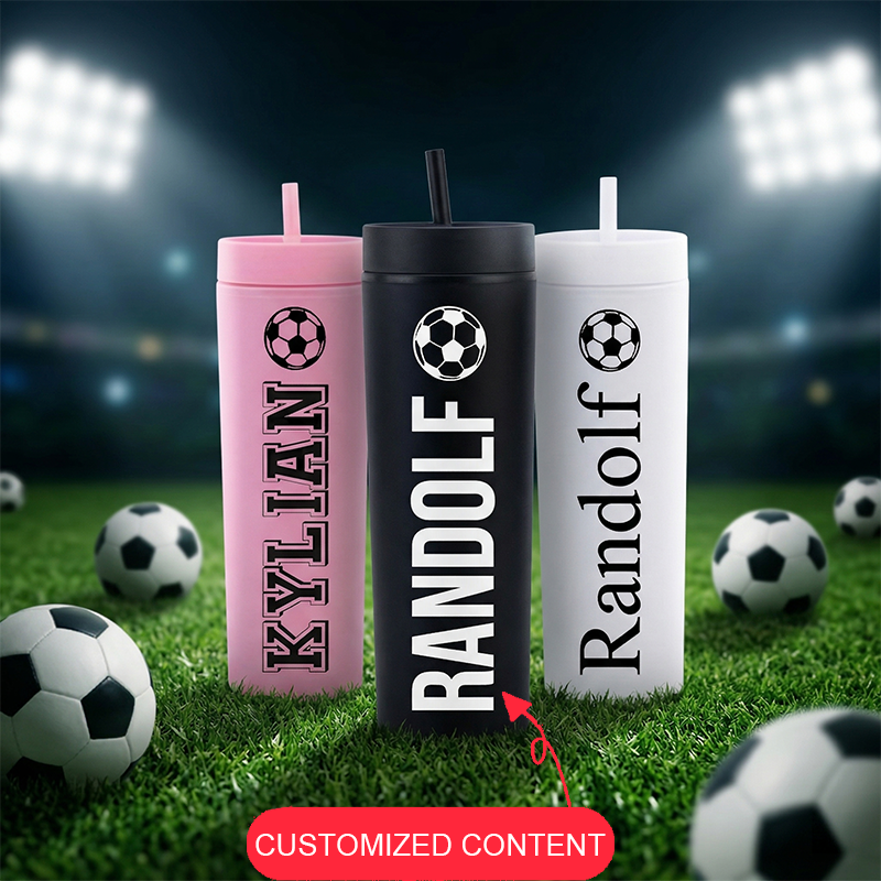Outdoor Sport Name - Personalized Water Cup with Straw, Customized