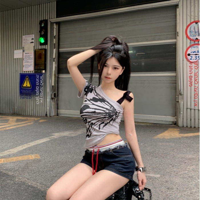 Headcollar Rope Set - Summer Short Shoulder Bared Strap T