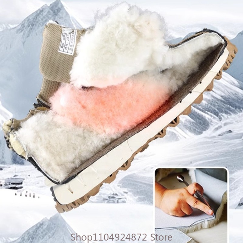Winter Warm Wool Cotton Shoes  - Outdoor Sport With Sticks avis et prix