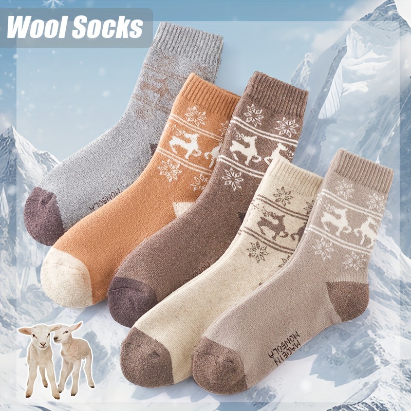 5Pairs Winter Thicken Wool Soc - Outdoor Sport Hose avis et prix
