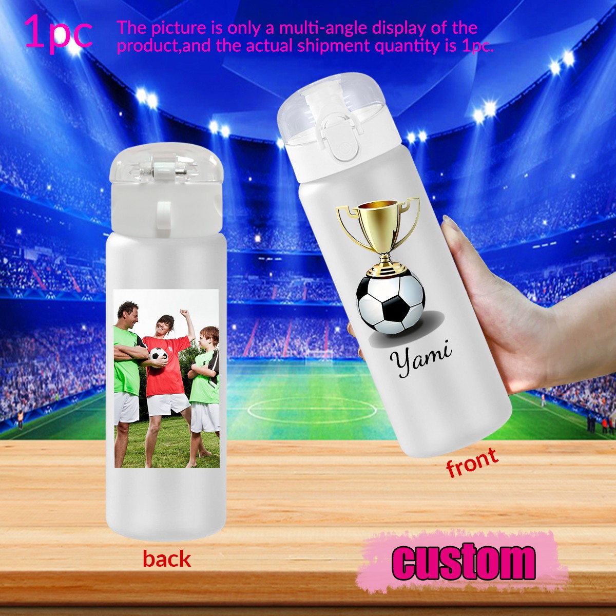 1pc custom photo name 780ml/26 - Outdoor Sport Name avis et prix